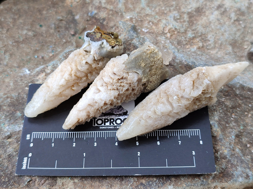 Natural Drusy Quartz Coated Calcite Pseudomorph Specimens x 35 From Lesotho - Toprock Gemstones and Minerals 