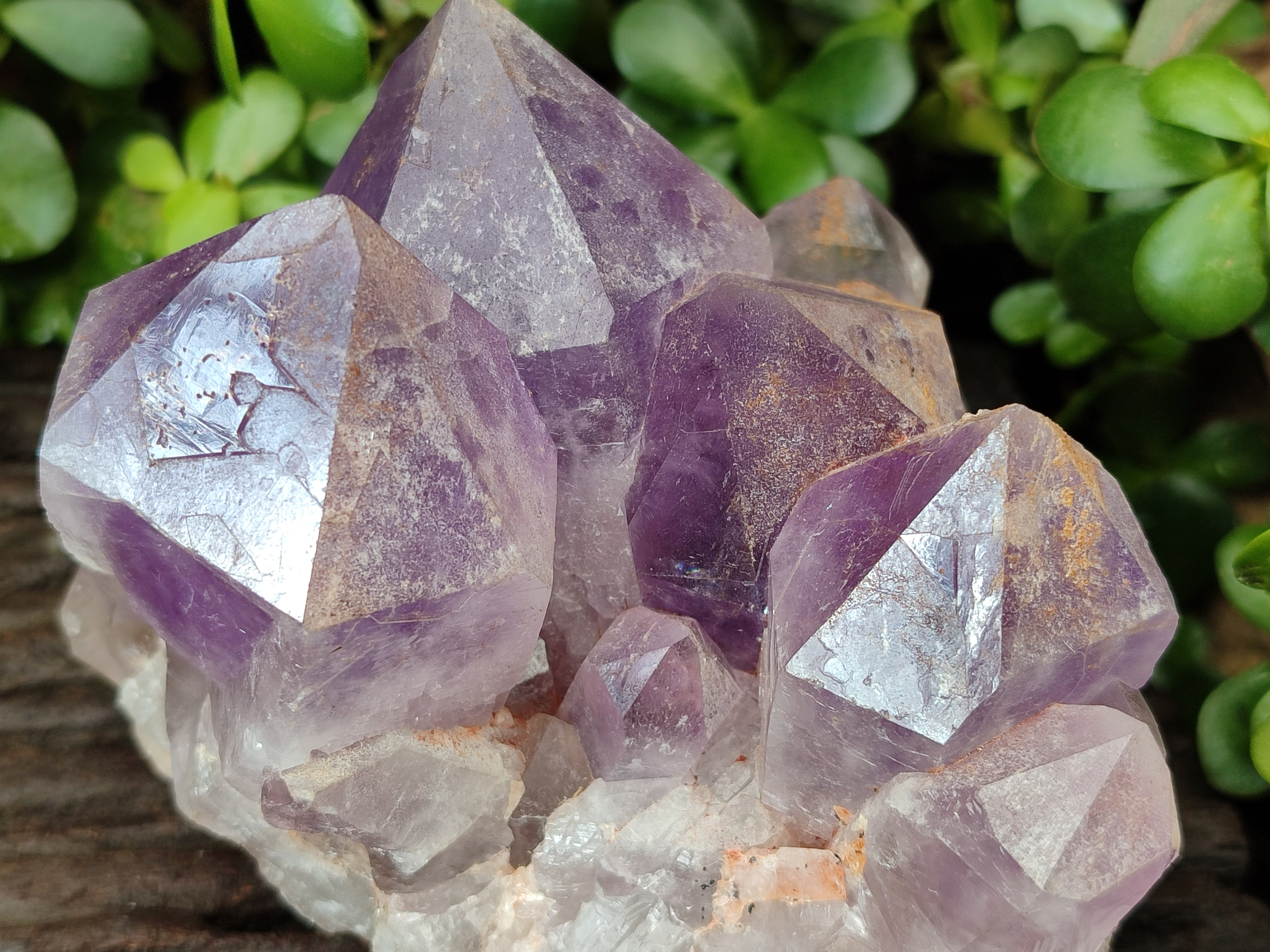 Natural Jacaranda Amethyst Quartz Clusters x 2 from Mumbwa, Zambia - Toprock Gemstones and Minerals 