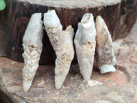 Natural Drusy Quartz Coated Calcite Pseudomorph Specimens x 26 From Lesotho - Toprock Gemstones and Minerals 