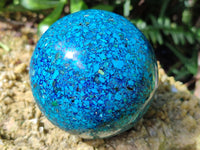 Polished Chrysocolla Conglomerate Sphere x 1 From Congo - Toprock Gemstones and Minerals 