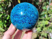 Polished Chrysocolla Conglomerate Sphere x 1 From Congo - Toprock Gemstones and Minerals 