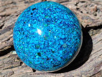 Polished Chrysocolla Conglomerate Sphere x 1 From Congo - Toprock Gemstones and Minerals 