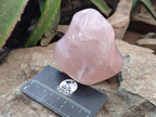 Polished Rose Quartz Flames x 3 From Ambatondrazaka, Madagascar - Toprock Gemstones and Minerals 