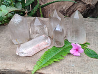 Polished Clear Quartz Crystals x 6 From Madagascar - Toprock Gemstones and Minerals 