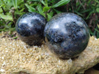 Polished Iolite Spheres x 2 From Ambatofinandrahana, Madagascar - Toprock Gemstones and Minerals 