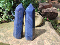 Polished Lazulite Points x 2 From Madagascar - Toprock Gemstones and Minerals 