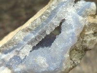 Polished On One Side Blue Lace Agate x 12 From Malawi - Toprock Gemstones and Minerals 