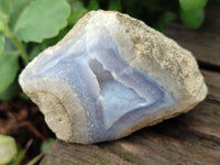 Polished On One Side Blue Lace Agate x 12 From Malawi - Toprock Gemstones and Minerals 