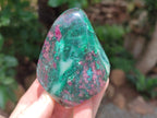 Polished Ruby Corundum In Chrome Verdite Standing Free Forms x 3 From Zimbabwe - Toprock Gemstones and Minerals 