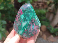Polished Ruby Corundum In Chrome Verdite Standing Free Forms x 3 From Zimbabwe - Toprock Gemstones and Minerals 