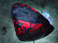 Polished Ruby Corundum In Chrome Verdite Standing Free Forms x 3 From Zimbabwe - Toprock Gemstones and Minerals 