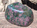 Polished Ruby Corundum In Chrome Verdite Standing Free Forms x 3 From Zimbabwe - Toprock Gemstones and Minerals 