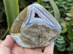 Polished Blue Lace Agate Geodes x 6 From Malawi - Toprock Gemstones and Minerals 