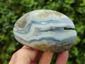 Polished Blue Lace Agate Geodes x 6 From Malawi - Toprock Gemstones and Minerals 
