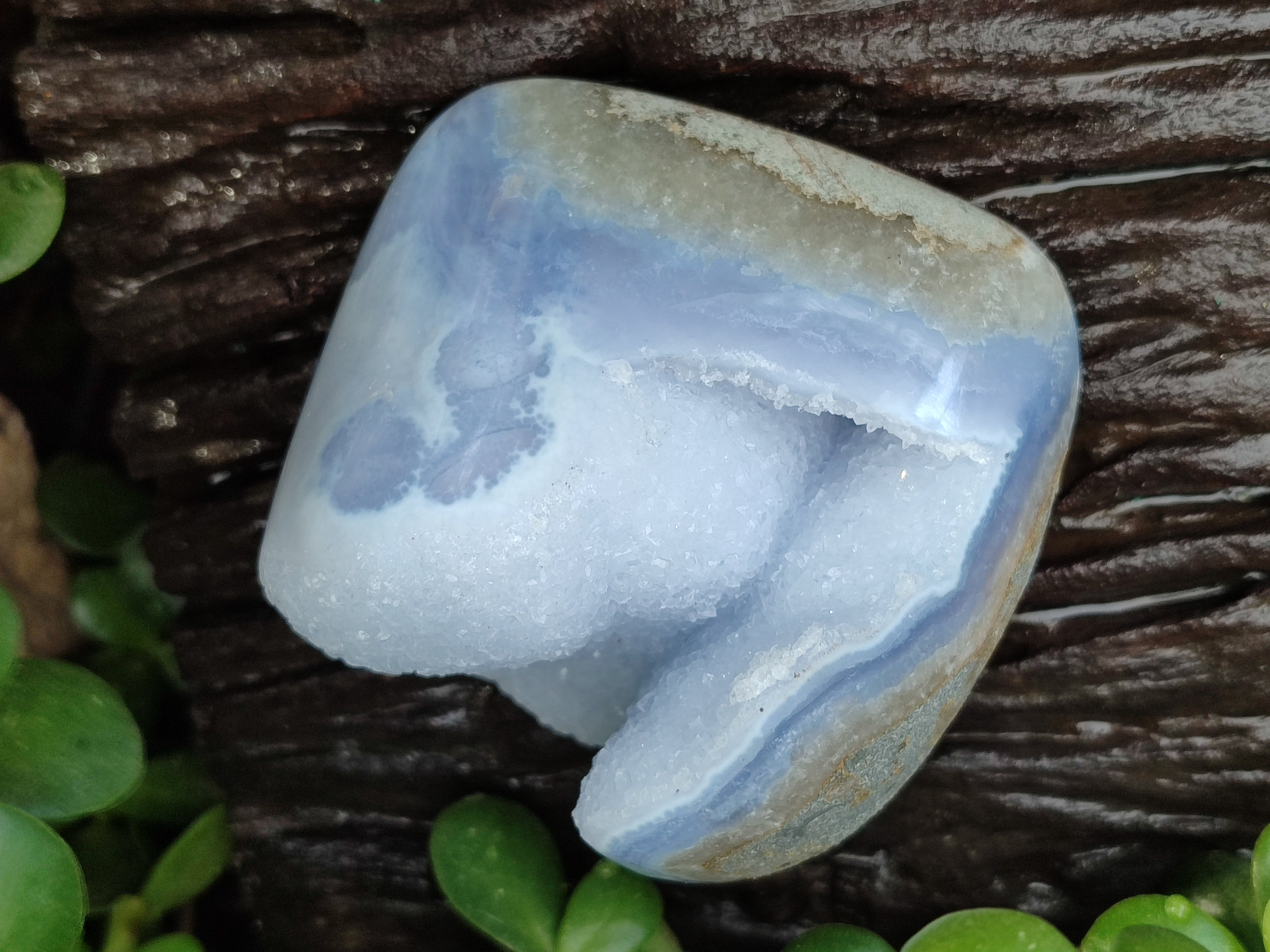 Polished Blue Lace Agate Geodes x 6 From Malawi - Toprock Gemstones and Minerals 