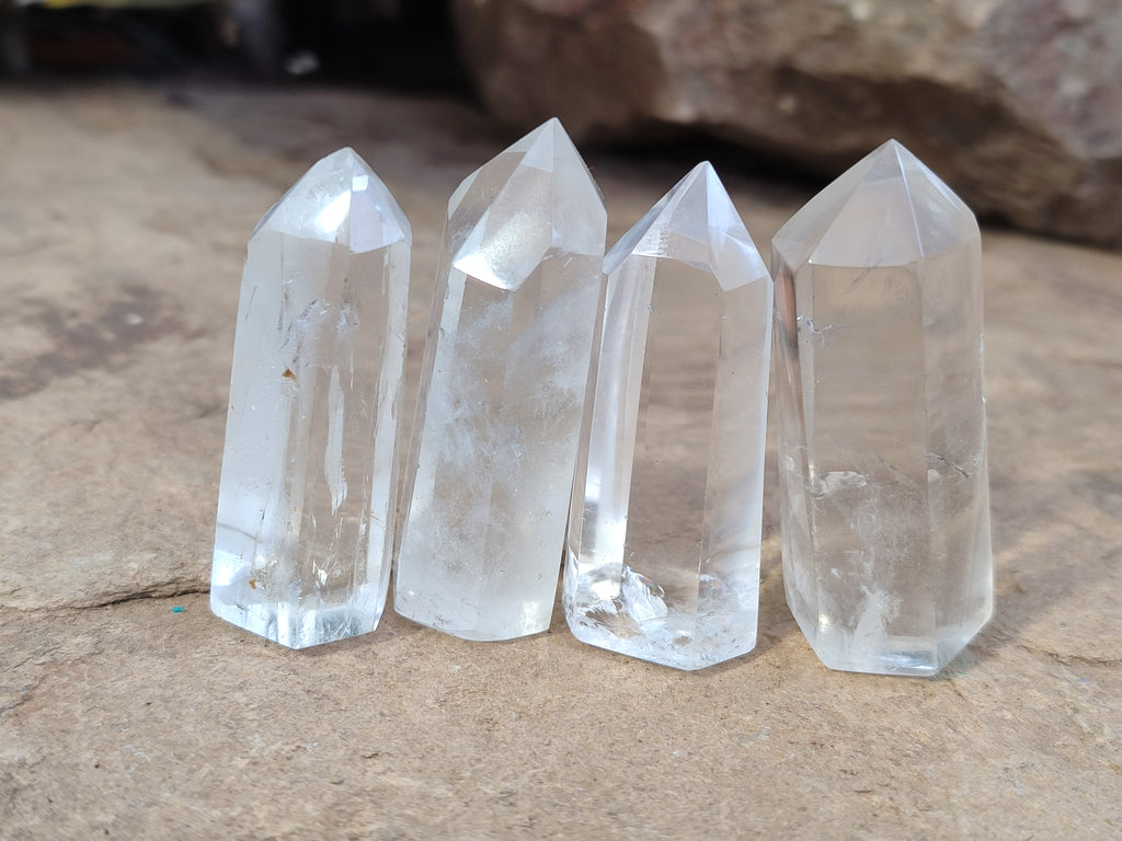 Polished Clear Quartz Crystals x 35 From Madagascar - Toprock Gemstones and Minerals 
