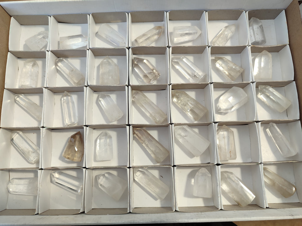 Polished Clear Quartz Crystals x 35 From Madagascar - Toprock Gemstones and Minerals 