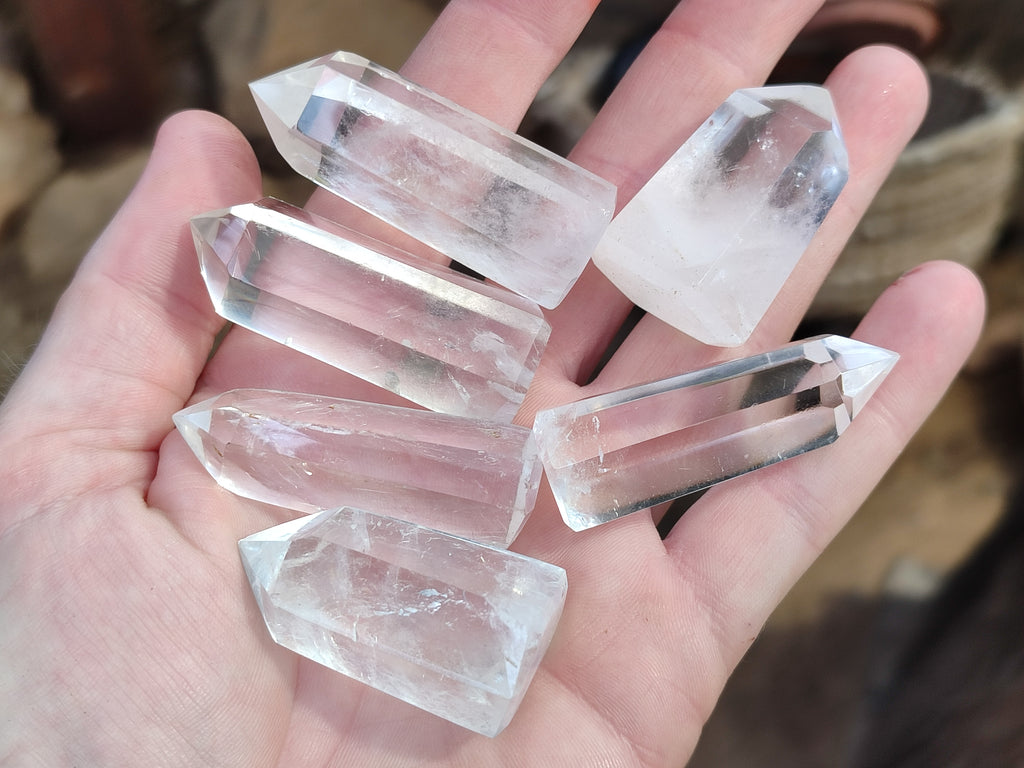 Polished Clear Quartz Crystals x 35 From Madagascar - Toprock Gemstones and Minerals 