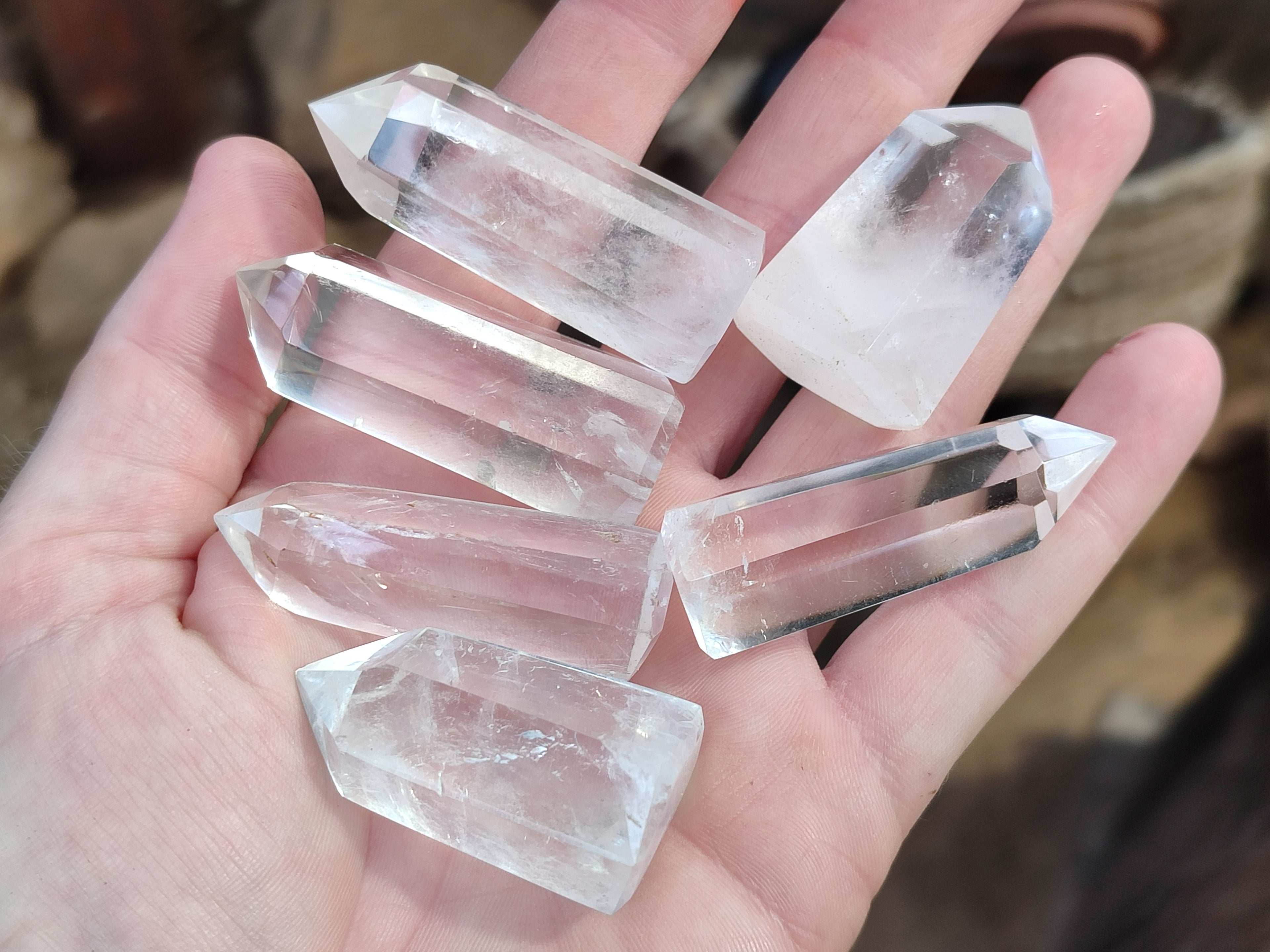 Polished Clear Quartz Crystals x 35 From Madagascar - Toprock Gemstones and Minerals 