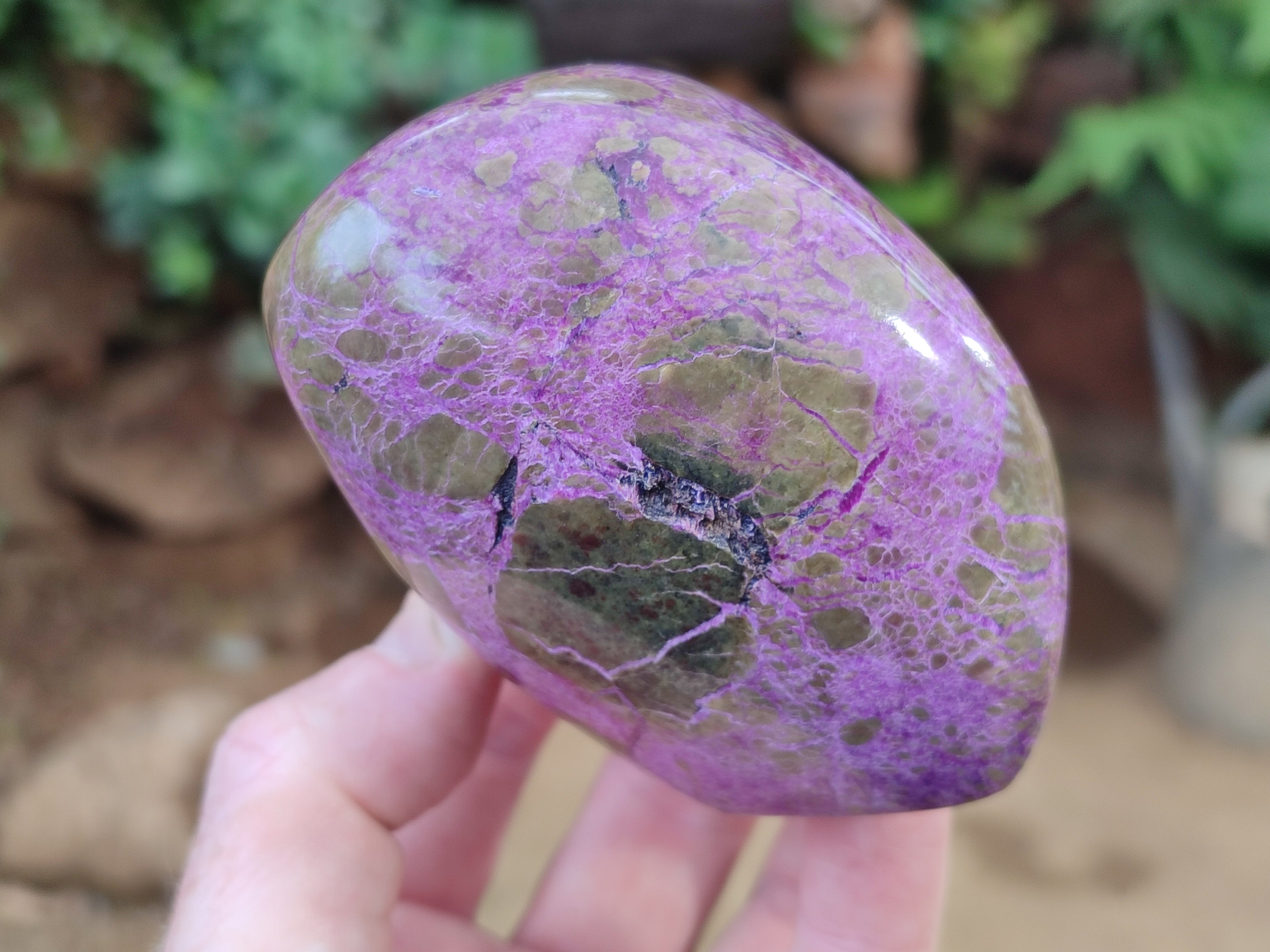 Polished Stichtite Standing Free Forms x 3 From Barberton, South Africa - Toprock Gemstones and Minerals 