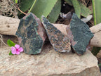 Natural Libethenite Crystals On Dolomite Matrix Specimens x 3 From Shituru, Congo - Toprock Gemstones and Minerals 