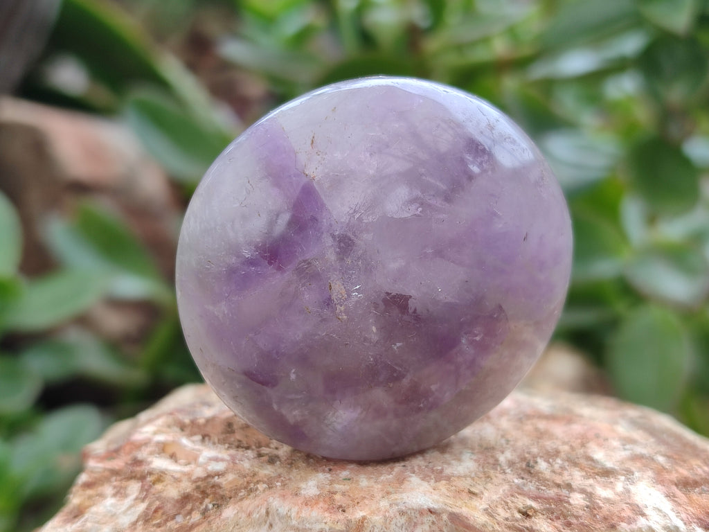 Polished Chevron Amethyst Palm Stones x 12 from Ankazobe, Madagascar - Toprock Gemstones and Minerals 