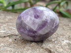 Polished Chevron Amethyst Palm Stones x 12 from Ankazobe, Madagascar - Toprock Gemstones and Minerals 