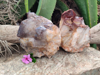 Natural Red Hematoid Quartz Clusters x 2 From Karoi, Zimbabwe - Toprock Gemstones and Minerals 
