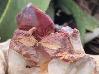 Natural Red Hematoid Quartz Clusters x 2 From Karoi, Zimbabwe - Toprock Gemstones and Minerals 