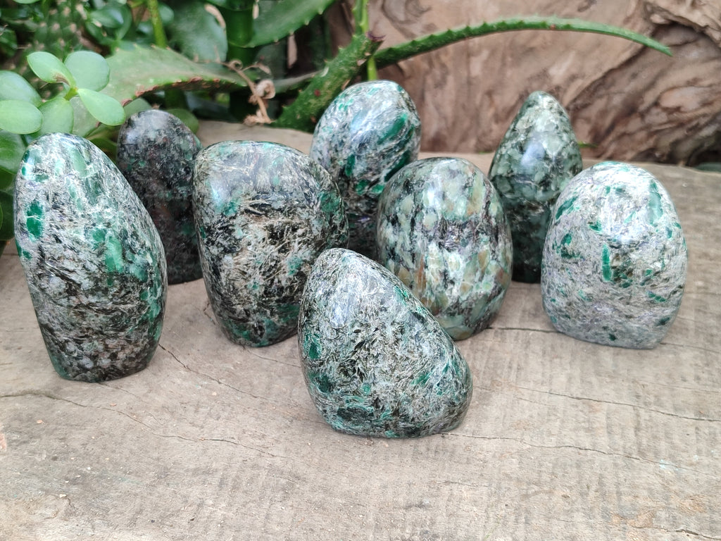 Polished Emerald Mica In Matrix Free Forms x 9 From Mutoko, Zimbabwe - Toprock Gemstones and Minerals 