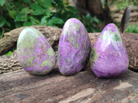Polished Stichtite Standing Free Forms x 3 From Barberton, South Africa - Toprock Gemstones and Minerals 