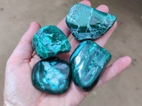 Polished Malacolla Free Forms x 12 From Kalukundi Mine, Congo - Toprock Gemstones and Minerals 