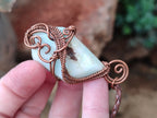 Hand Made Copper Wire Wrapped Pendants x 6 From Southern Africa - Toprock Gemstones and Minerals 