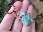 Hand Made Copper Wire Wrapped Pendants x 6 From Southern Africa - Toprock Gemstones and Minerals 