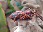 Hand Made Copper Wire Wrapped Pendants x 6 From Southern Africa - Toprock Gemstones and Minerals 