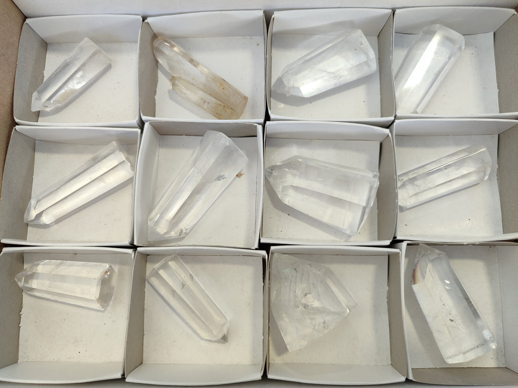 Polished Clear Quartz Crystals x 12 From Madagascar - Toprock Gemstones and Minerals 