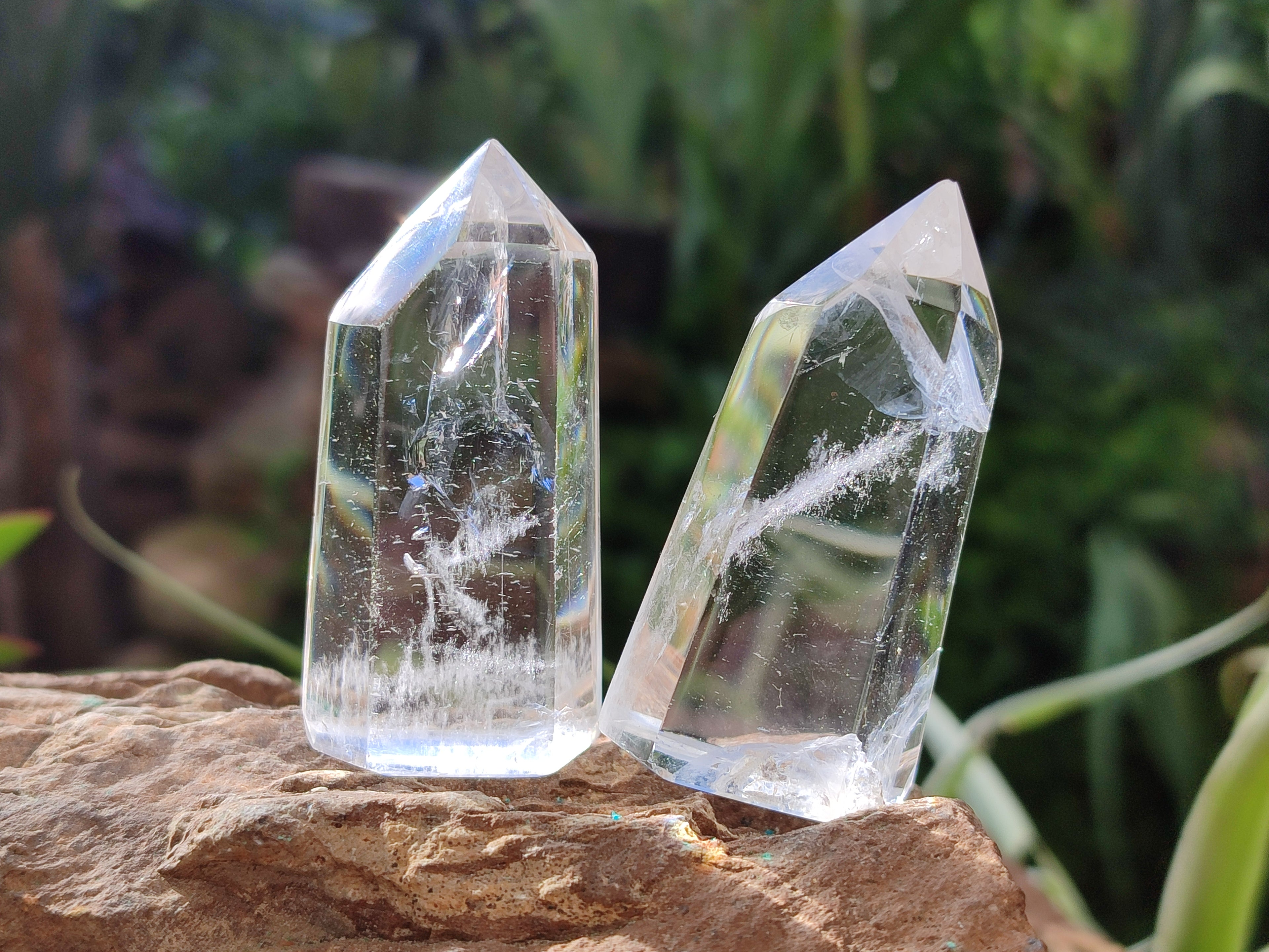 Polished Clear Quartz Crystals x 12 From Madagascar - Toprock Gemstones and Minerals 