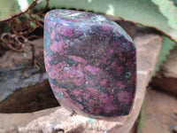 Polished Ruby Corundum In Chrome Verdite Free Forms x 3 From Zimbabwe - Toprock Gemstones and Minerals 