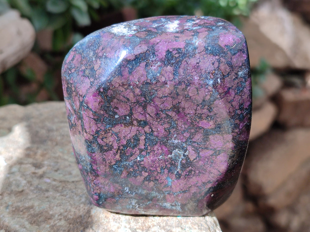 Polished Ruby Corundum In Chrome Verdite Free Forms x 3 From Zimbabwe - Toprock Gemstones and Minerals 
