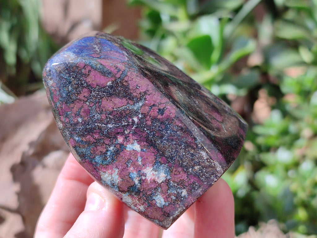 Polished Ruby Corundum In Chrome Verdite Free Forms x 3 From Zimbabwe - Toprock Gemstones and Minerals 