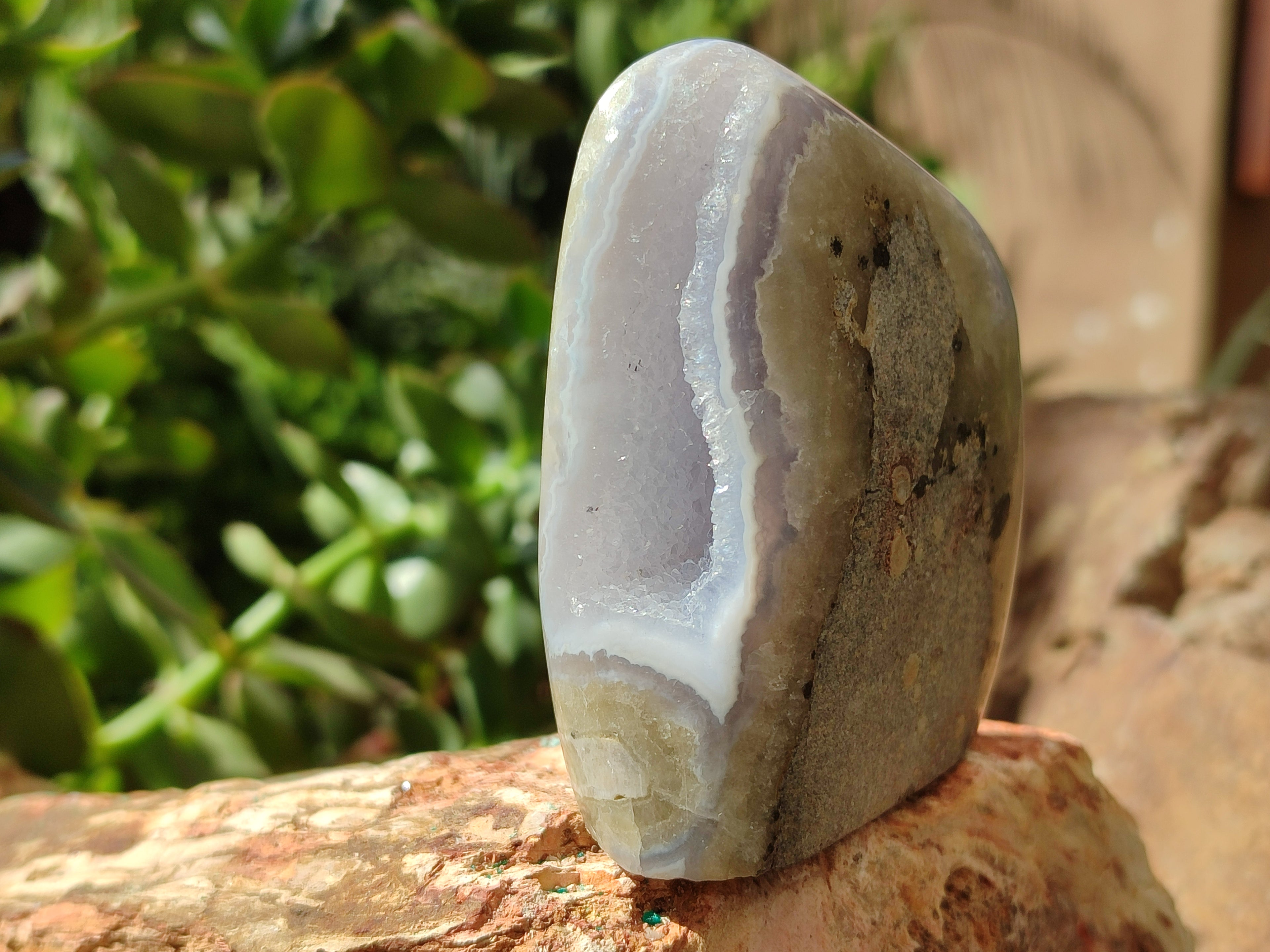 Polished Blue Lace Agate Geodes x 6 From Malawi - Toprock Gemstones and Minerals 