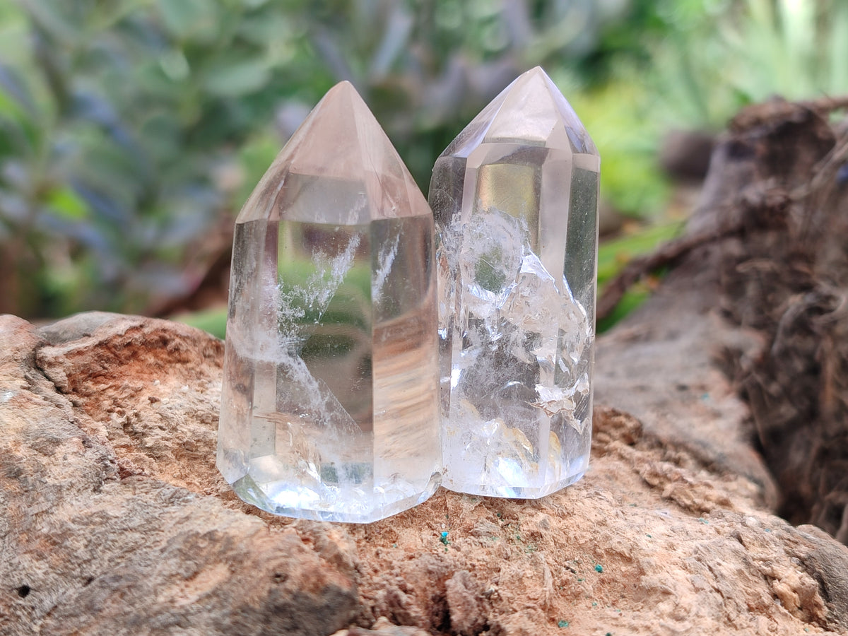 Polished Clear Quartz Crystals x 35 From Madagascar - Toprock Gemstones and Minerals 