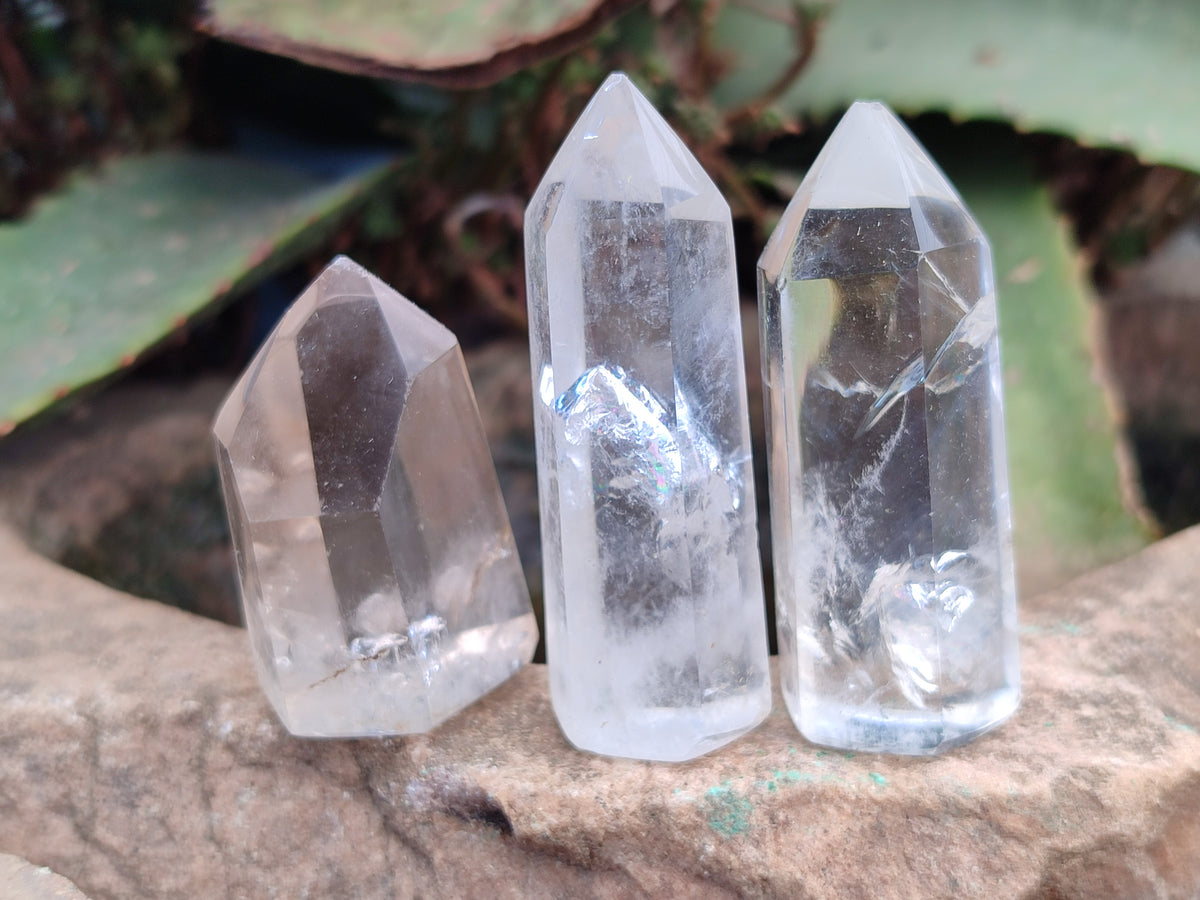 Polished Clear Quartz Crystals x 35 From Madagascar - Toprock Gemstones and Minerals 