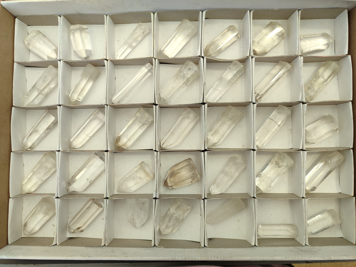 Polished Clear Quartz Crystals x 35 From Madagascar - Toprock Gemstones and Minerals 