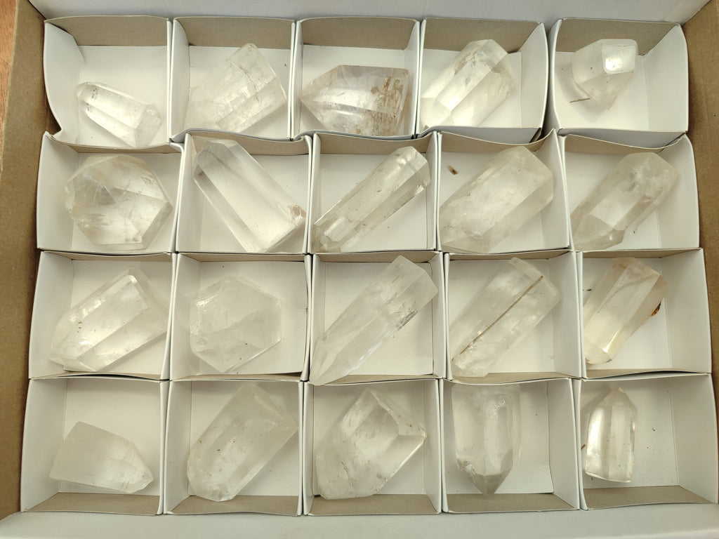 Polished Clear Quartz Crystals x 20 From Madagascar - Toprock Gemstones and Minerals 