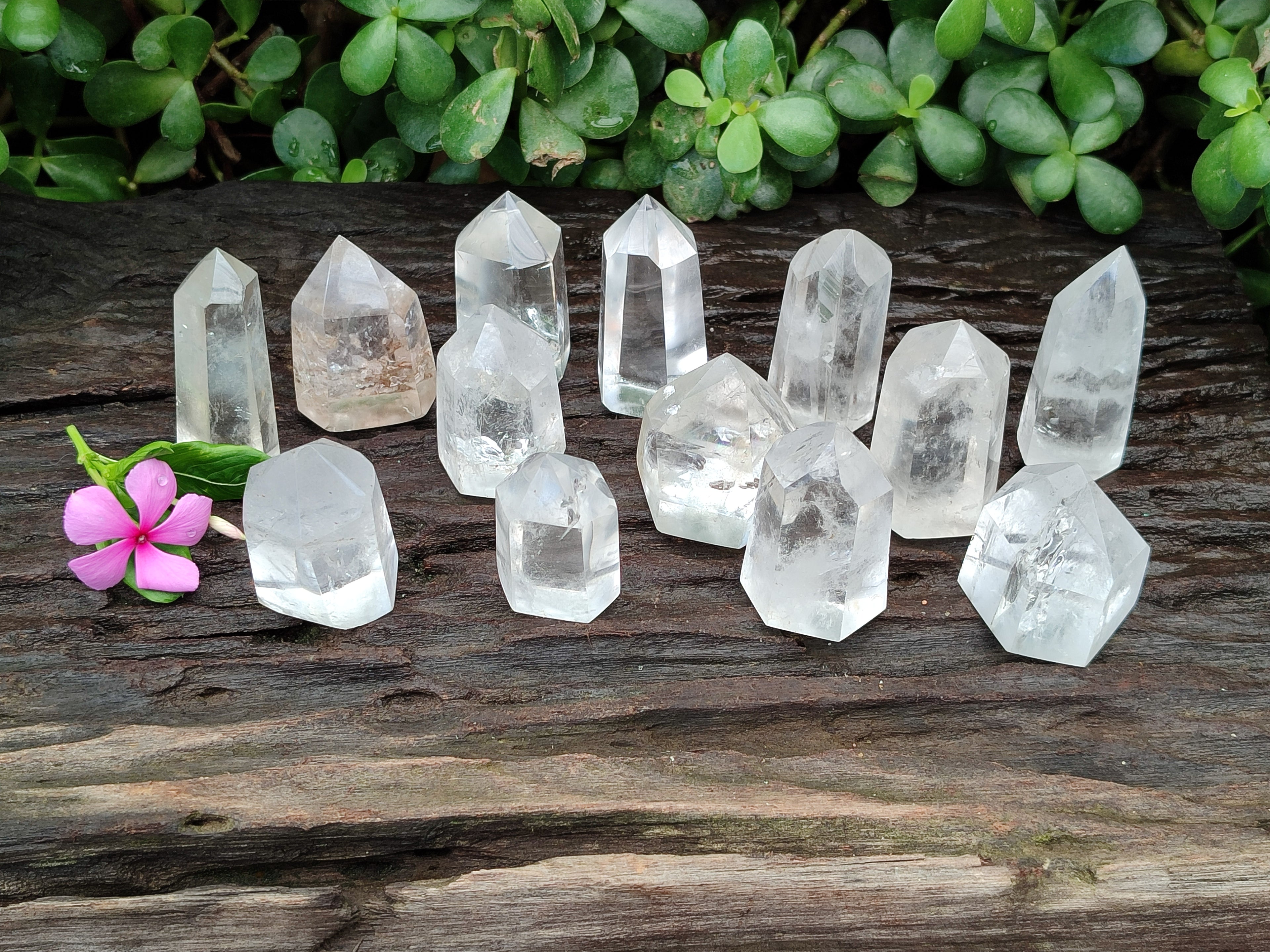 Polished Clear Quartz Crystals x 20 From Madagascar - Toprock Gemstones and Minerals 