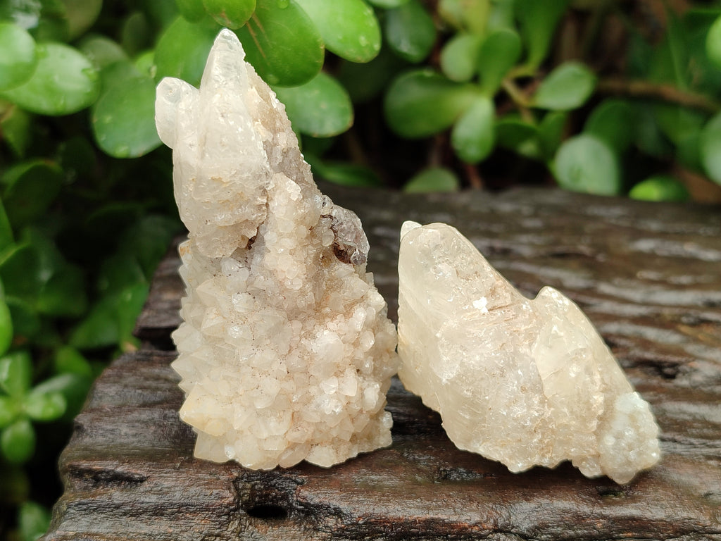 Natural Drusy Quartz Coated Calcite Pseudomorph Specimens x 12 From Alberts Mountain, Lesotho - Toprock Gemstones and Minerals 