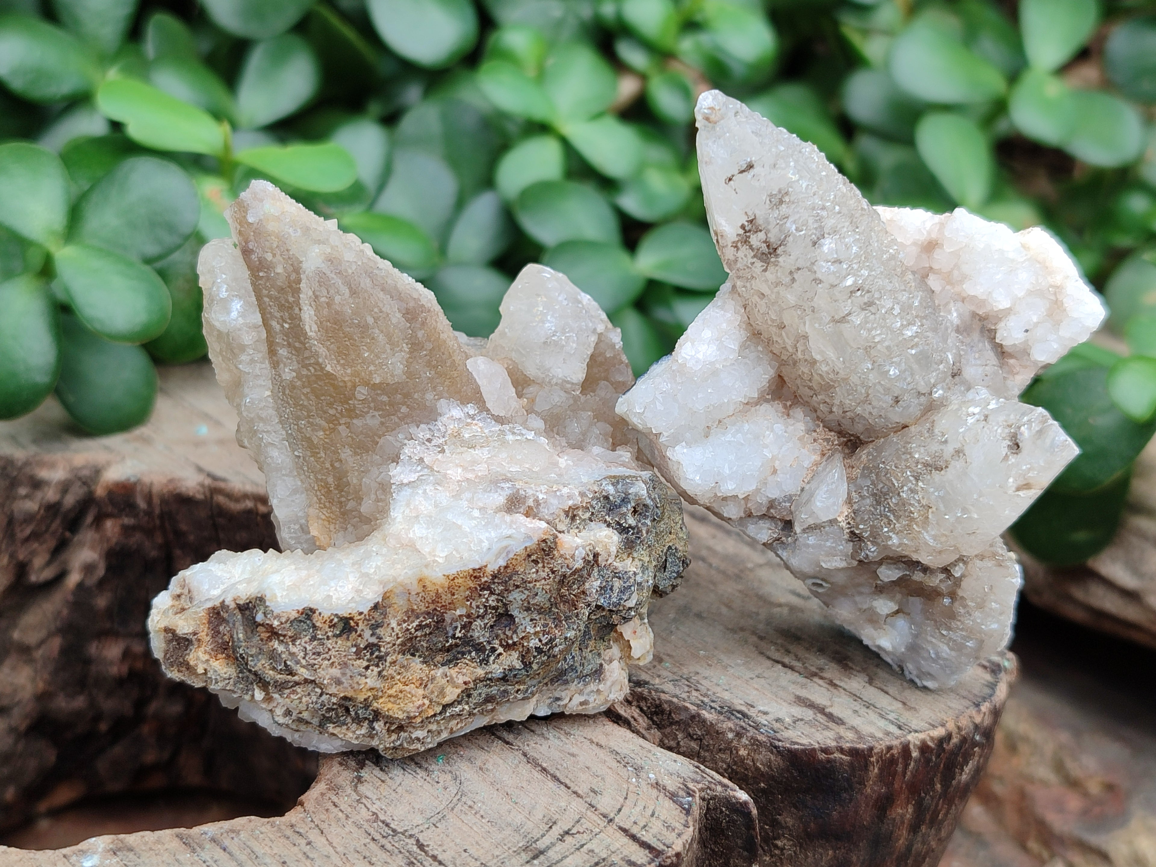 Natural Drusy Quartz Coated Calcite Pseudomorph Specimens x 12 From Alberts Mountain, Lesotho - Toprock Gemstones and Minerals 