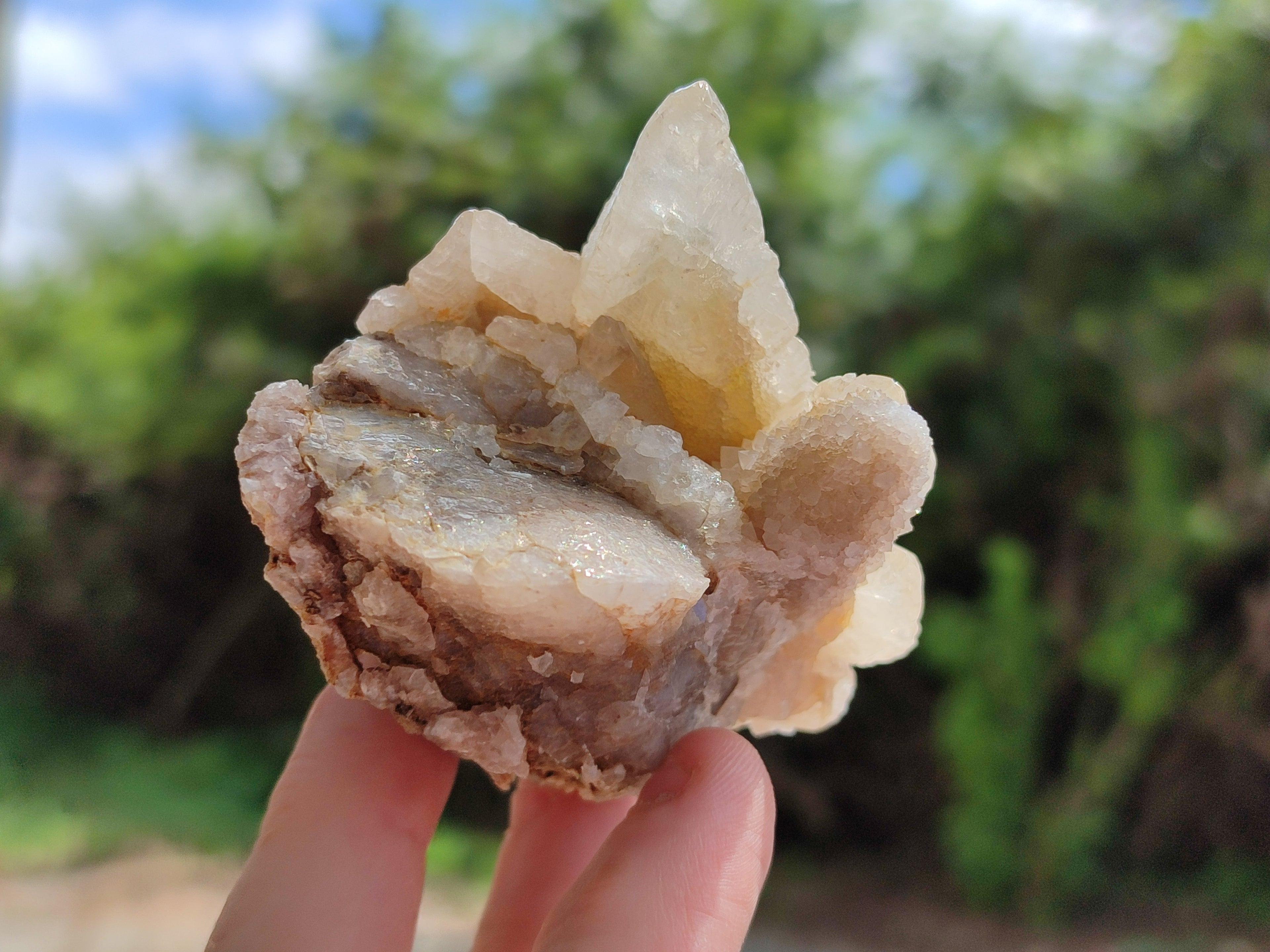 Natural Drusy Quartz Coated Calcite Pseudomorph Specimens x 12 From Alberts Mountain, Lesotho - Toprock Gemstones and Minerals 