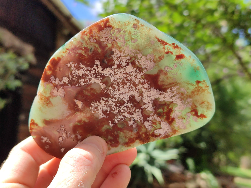 Polished Emerald Mtorolite Free Forms x 3 From Mutorashanga, Zimbabwe - Toprock Gemstones and Minerals 
